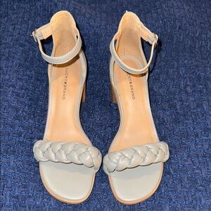 Lucky Brand Lt Gray Sandals with Braided Straps